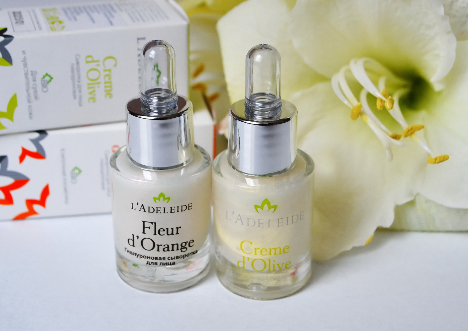 Сыворотки для лица L'Adeleide: Creme d'Olive и Fleur d'Orange